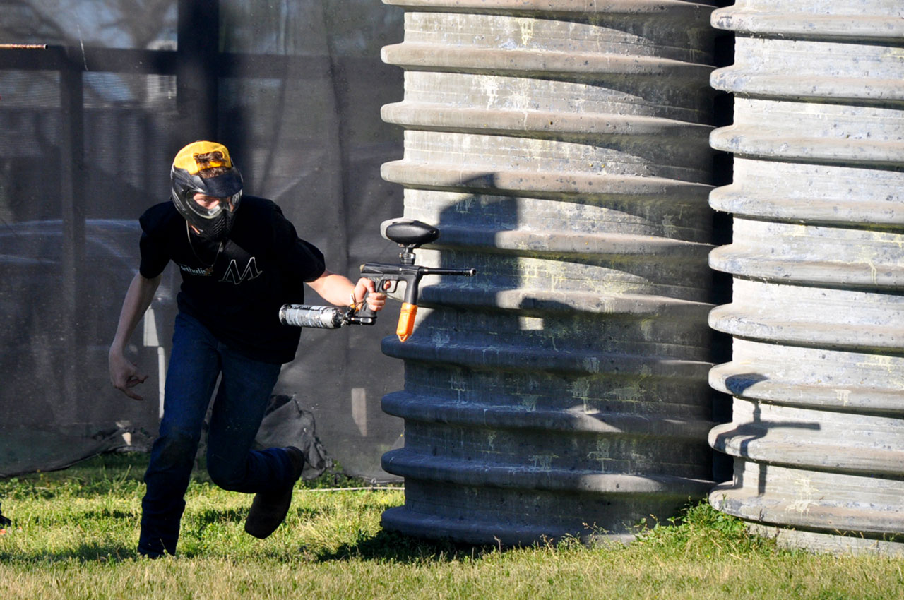 Kids in full safety gear ready to play at Urban War Zone