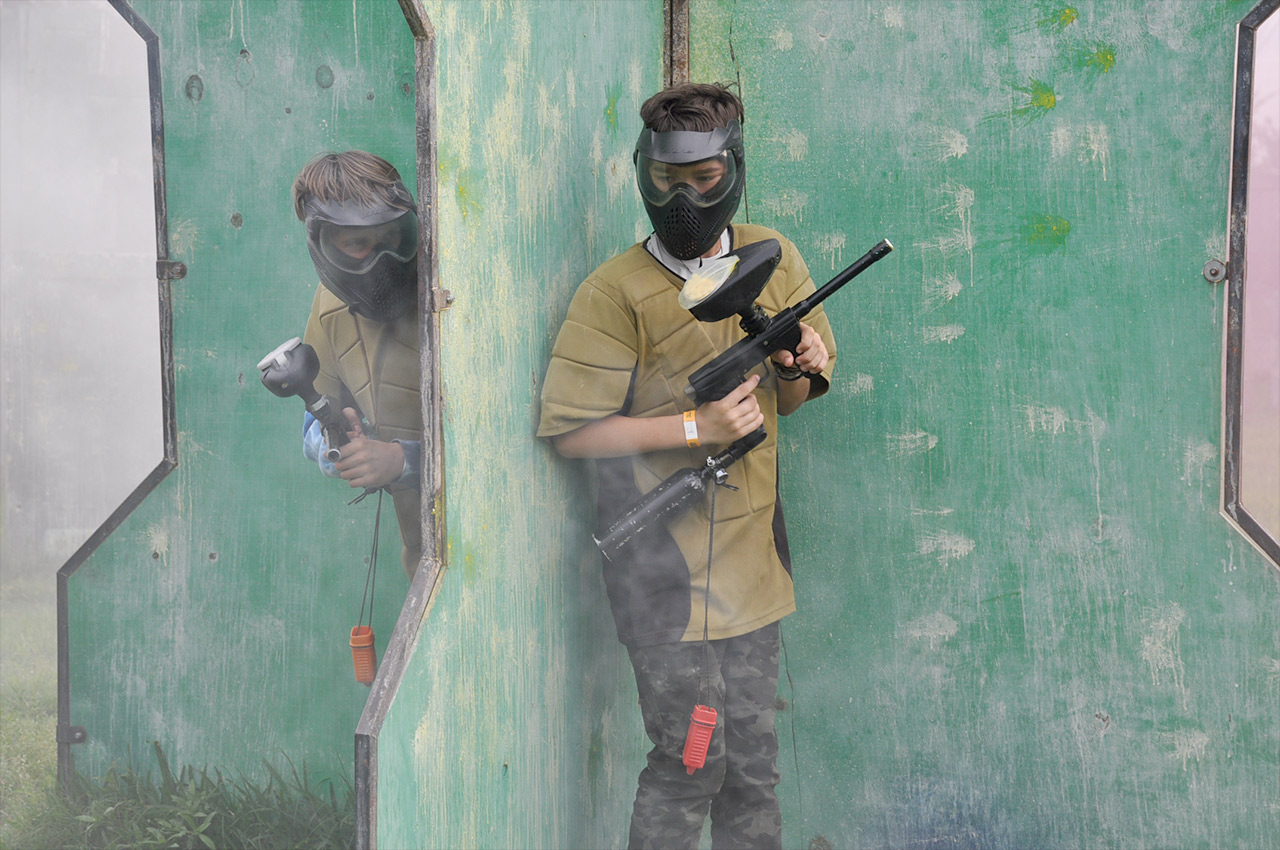 Fast-paced paintball action with quick game resets